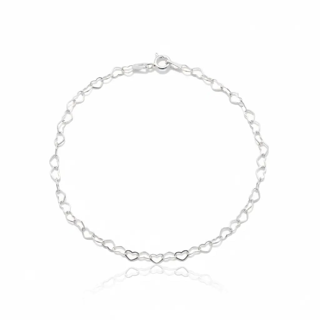Pulseira de Elos de coração