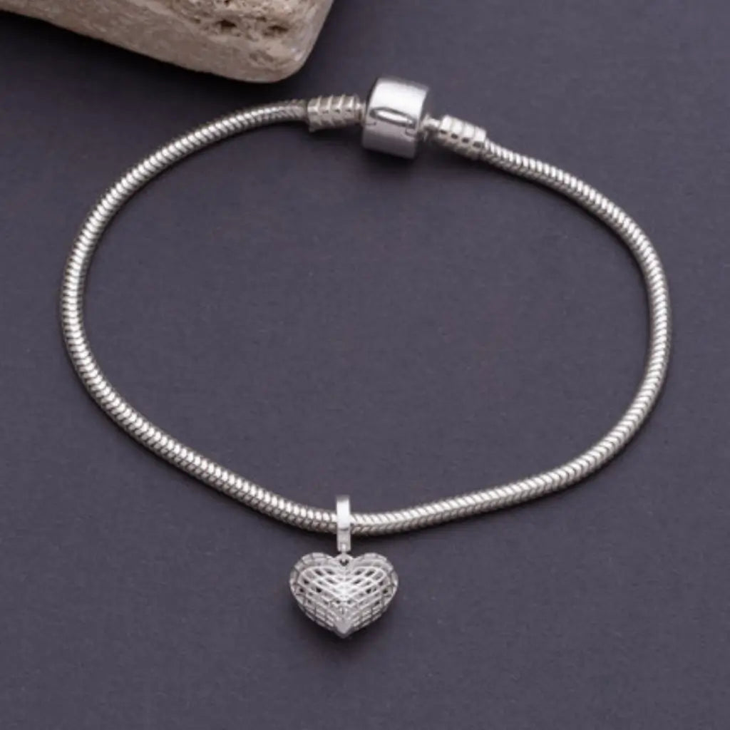 Pulseira com berloque prata 925