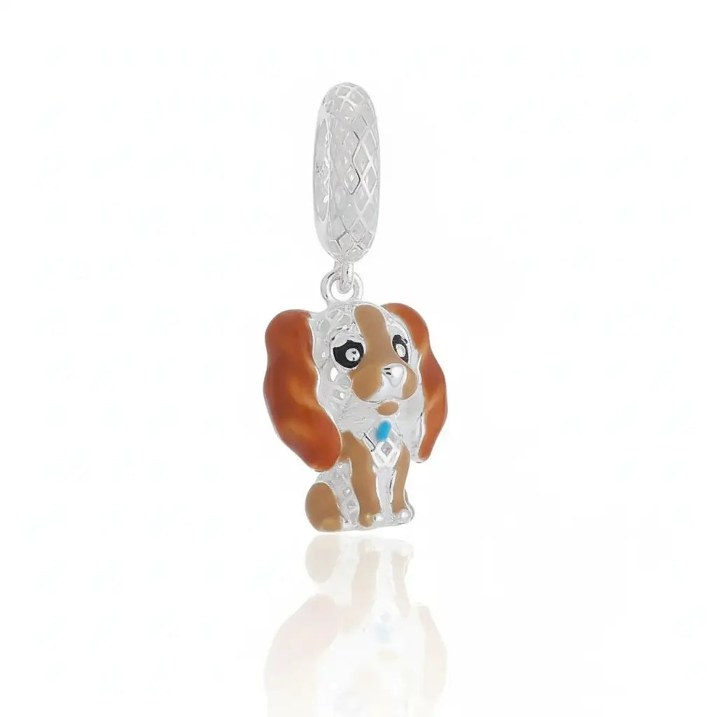 Berloque 3D Lady, cachorrinha de A Dama e o Vagabundo, em prata 925 com esmalte colorido.