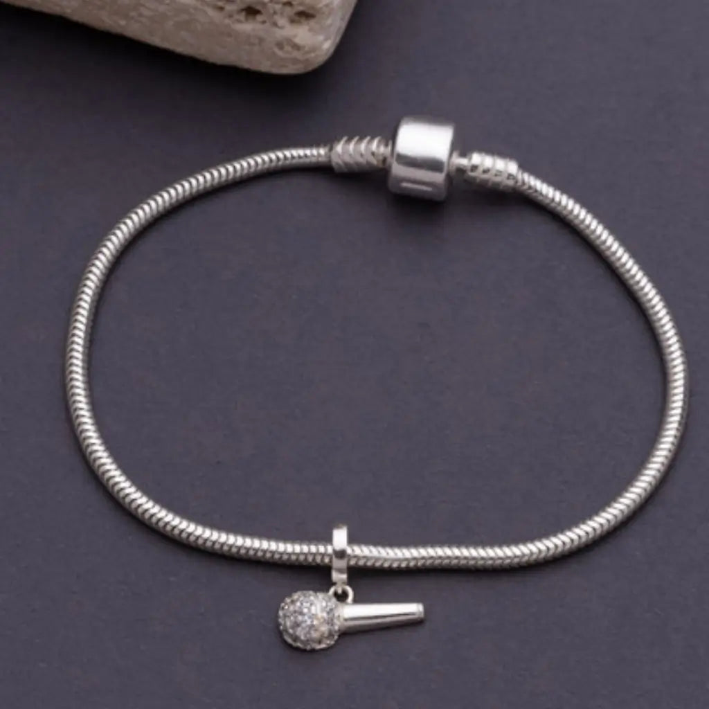 Berloque de Prata 925 Microfone