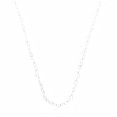 Choker Prata 925 Corrente Elos de Coração
