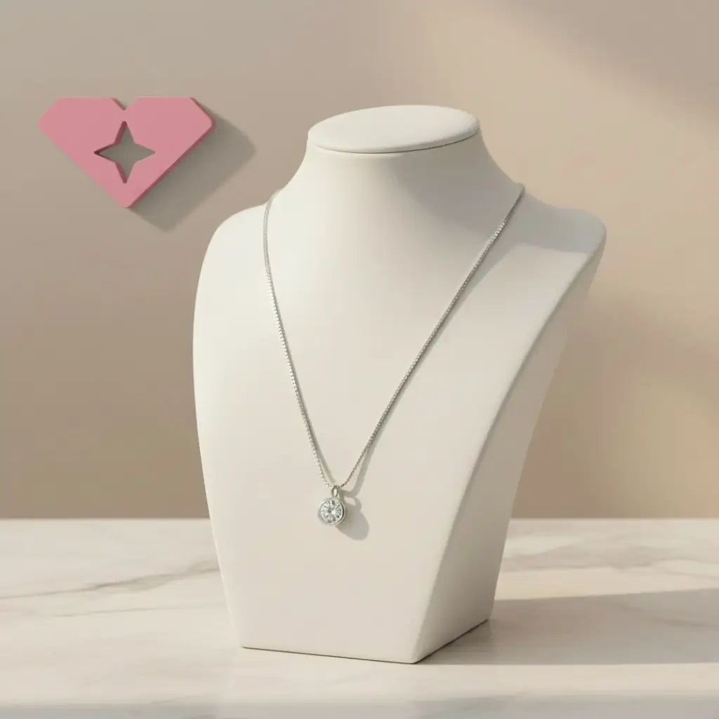 Colar de Prata 925 Ponto de Luz Feminino