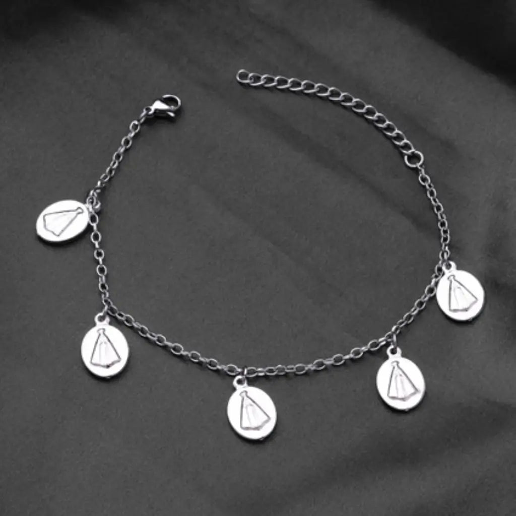 Pulseira Nossa Senhora Aparecida de Aço