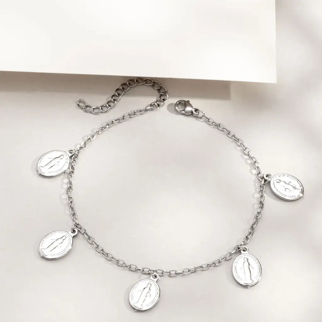 Pulseira Nossa Senhora em aço inox
