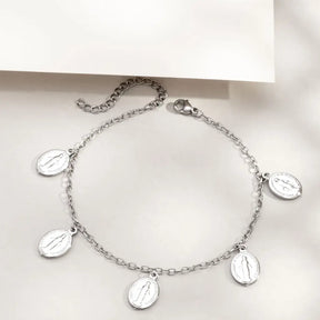 Pulseira Nossa Senhora em aço inox